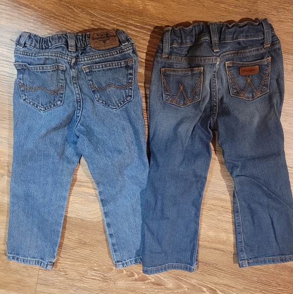 Wrangler Bottoms 2 Pair Of 4t Boys Wrangler Jeans Straight Leg